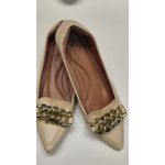 Sapatilha Creme com Corrente