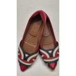 Sapatilha Vermelha Entrelaço Triplo