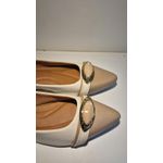 Sapatilha Branca Bico Creme