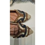 Sapatilha Tecido Bege entrelaçada triplo