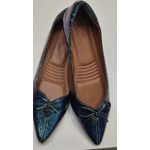 Sapatilha Azul Croco Brilhante