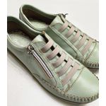 Sapatenis Verde Menta Zíper e Cadarço