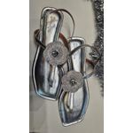 Rasteira Prata De Flor