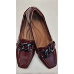 Sapatilha Marsala fivela em corrente