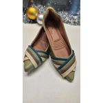 Sapatilha Verde Entrelaçada