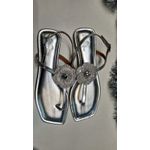 Rasteira Prata De Flor