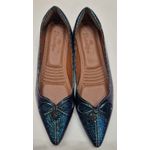 Sapatilha Azul Croco Brilhante
