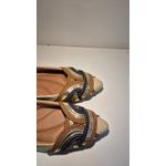 Sapatilha Tecido Bege entrelaçada triplo