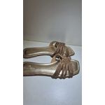 Rasteira Entrelaço Strass nude