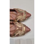 Sapatilha Marrom entrelaço triplo