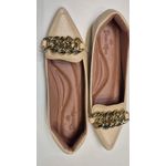 Sapatilha Creme com Corrente