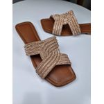 Rasteira Strass Nude