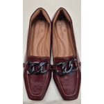 Sapatilha Marsala fivela em corrente