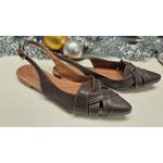 Sapatilha Marrom slingback