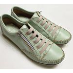 Sapatenis Verde Menta Zíper e Cadarço