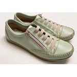 Sapatenis Verde Menta Zíper e Cadarço