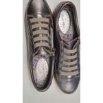 Sapatenis Prata Velho Zíper e Elástico 