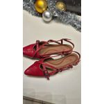 Sapatilha Vermelha fivela dupla aberta