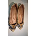 Sapatilha Tecido Bege entrelaçada triplo