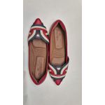 Sapatilha Vermelha Entrelaço Triplo