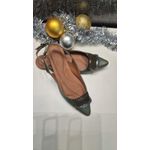 Sapatilha verde militar fivela retangular