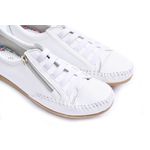 Sapatenis Branco Zíper e Elástico