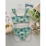 Biquini Com Saida Stitch Verde