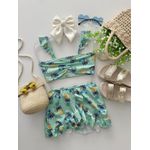 Biquini Com Saida Stitch Verde