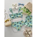 Biquini Com Saida Stitch Verde