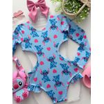Maiô Stitch Azul