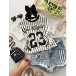 T-shirt Cropped Los Angeles Preto