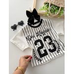 T-shirt Cropped Los Angeles Preto
