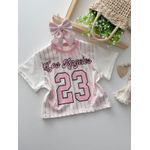 T-shirt Cropped Los Angeles Rosa