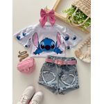 T-shirt Cropped Stitch Branco