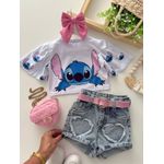 T-shirt Cropped Stitch Branco