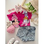 T-shirt Cropped Disney Pink