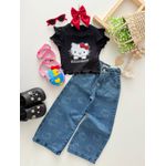 Blusa Hello Kitty Preta