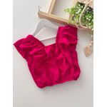 Blusa Babado Juvenil Pink