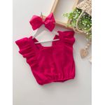 Blusa Babado Juvenil Pink