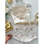 Cropped Concha Off White