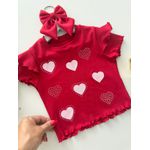 Blusa Coração Vermelha
