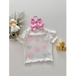 Blusa Coração Branco