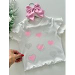 Blusa Coração Branco