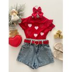 Blusa Coração Vermelha