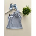 Blusa Flor Azul 