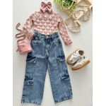 Calça Jeans Cargo 
