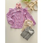 Camisa Xadrez Aline Rosa 