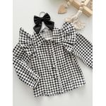Camisa Xadrez Aline Preta