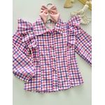 Camisa Xadrez Aline Rosa 