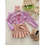 Camisa Xadrez Aline Rosa 